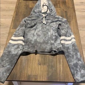 Tie-dye cropped sweatshirt